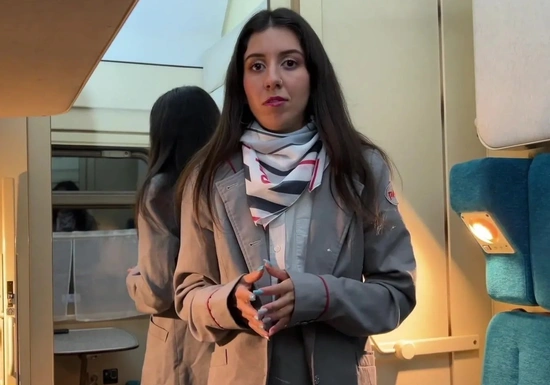 Русский анал в поезде со спермой на лицо